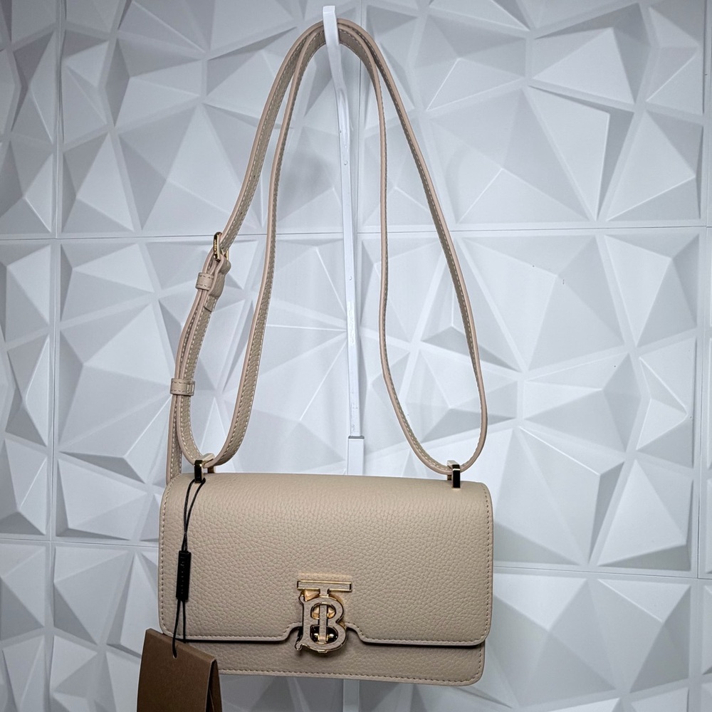 NWT Burberry Tan Leather Crossbody Bag - Picture 5 of 12